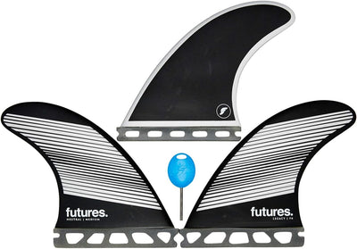 Futures F6 Honeycomb Thruster Fin Grey Black M, Grey Black M