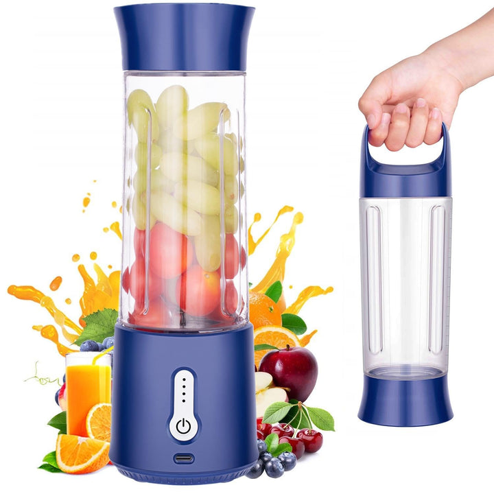 Rainpal Tragbarer Mixer Mini Standmixer, USB Wiederaufladbarer Blender mit Becherdeckel, 6 Klingen,