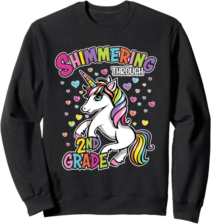 2. Klasse Geschenk für Schüler und Lehrer, Frauen Einhorn Sweatshirt