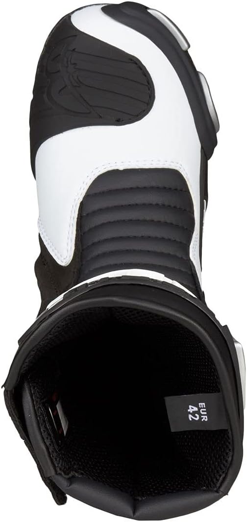 Berik Race-X Racing Motorradstiefel, schwarz/weiss, 47 47 EU Schwarz und Weiss, 47 EU Schwarz und We