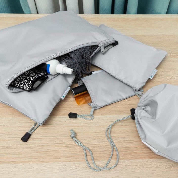 Navaris Koffer Packbeutel Set 7-teilig - 7X Schuhbeutel Wäschebeutel Reise Packtaschen - Rucksack Or