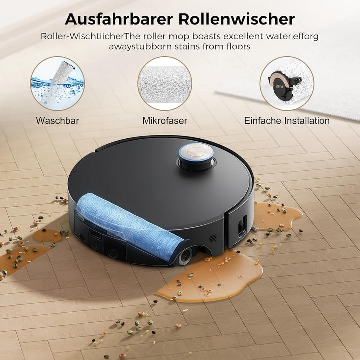 20 Stück Zubehör für Dreame Aqua10 Ultra Roller Complete Saugroboter, mit 2 Hauptbürste 2 Rollenmopp