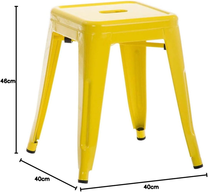 CLP 4er Set Sitzhocker Armin Aus Metall I Stapelbarer Hocker I Sitzhöhe Von 46 cm I Pflegeleichter A