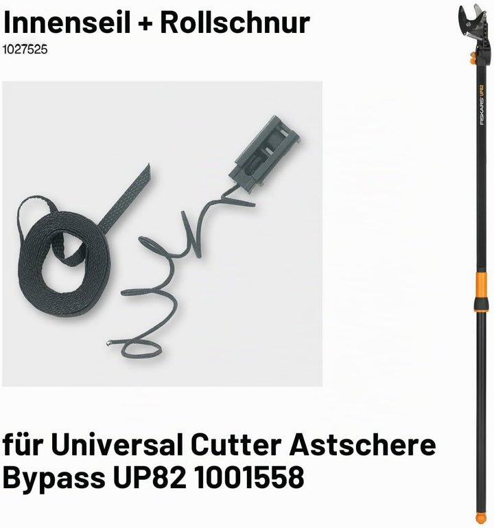 Fiskars Zugband und Umlenkrolle für Fiskars Schneidgiraffe UP82, Kunststoff, Schwarz, 1027525 Zugban