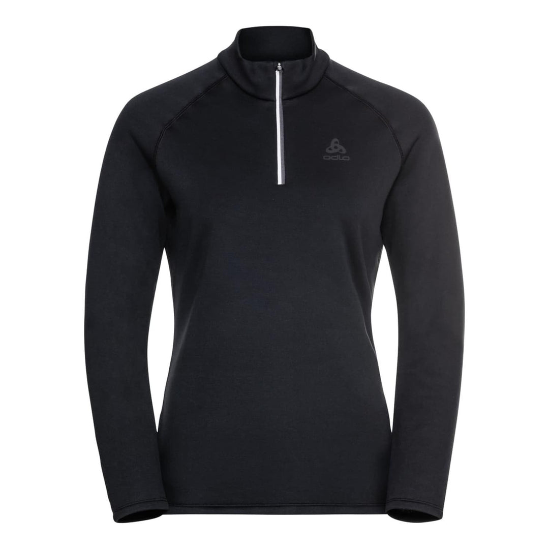 Odlo Damen Besso_542471 Mid Layer mit Reissverschluss XS Schwarz, XS Schwarz