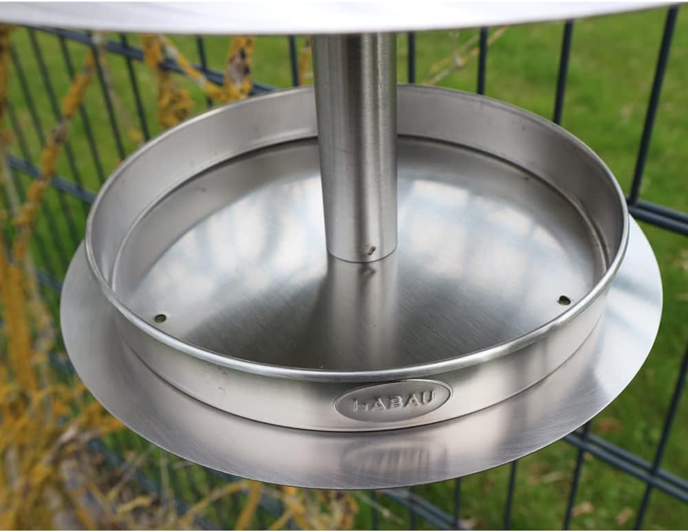 Habau 1771 Futterstation aus Edelstahl mit Kordel zum Aufhängen, Silber