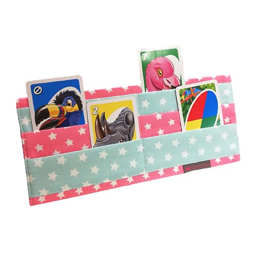 Kartenhalter für Spielkarten aus Stoff | Handgefertigter Spielkartenhalter für Kinder, Senioren & kl