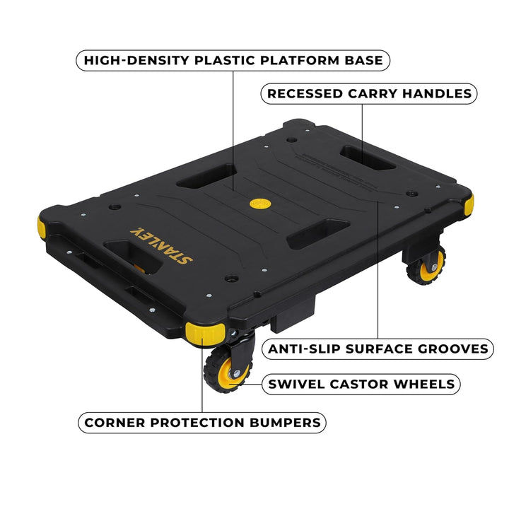 STANLEY PC531 Mehrzweckwagen, Rollwagen, Schwarz, 600 x 450 mm