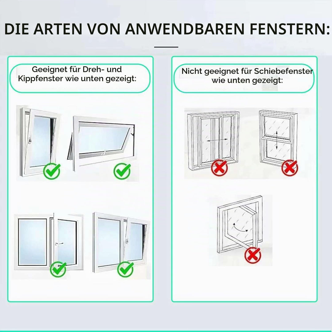 500CM Fensterabdichtung für Mobile Klimageräte, Klimaanlagen, Wäschetrockner, Ablufttrockner, Fenste
