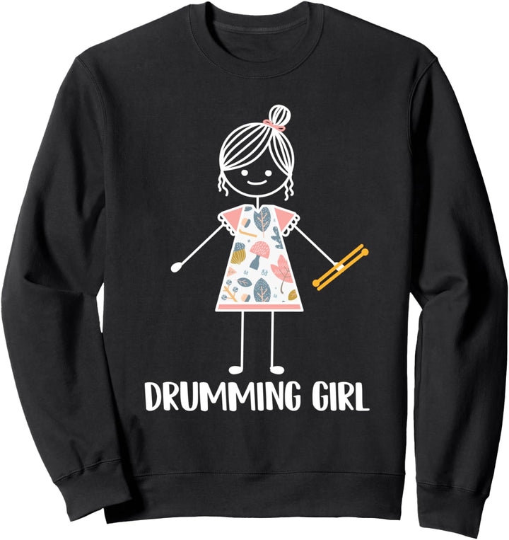 Schlagzeug Mädchen Trommler - Drummer Schlagzeuger Sweatshirt