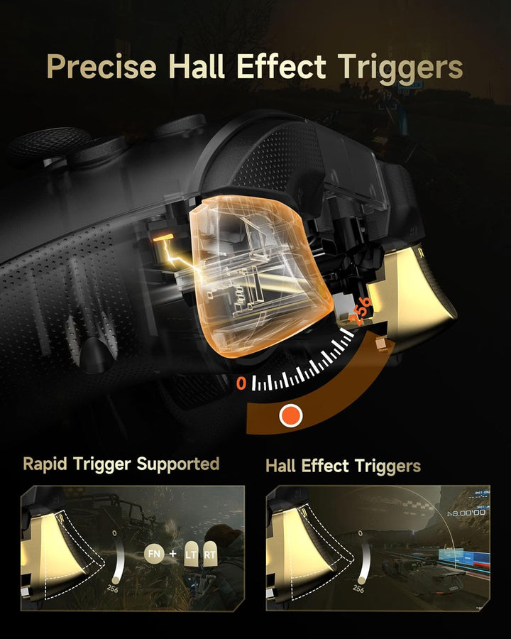 EasySMX D05 PC Controller mit Ladestation, Controller PC Wireless mit Hall Joystick & Hall Trigger,