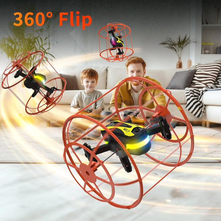 M17 Anfänger-RC-Quadrocopter Mini-Drohne mit Schutzabdeckung Land- und Luft-Dualmodus Einfaches Indo