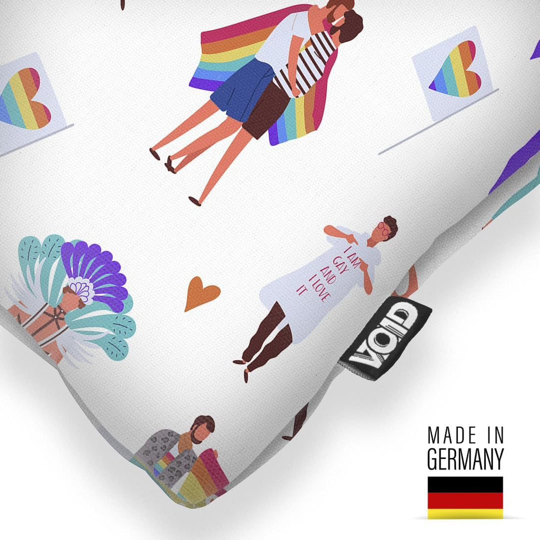 VOID Love Pride People Kissenbezug Kissenhülle Polyester wasserfest Outdoor Indoor, Kissen Grösse:50