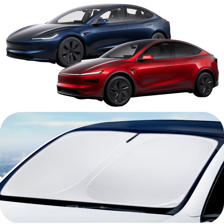 Spigen Tesla Model 3 2021 - Highland 2024 Model Y Auto Sonnenschutz, Frontscheibe Sonnenschutz, UV-S