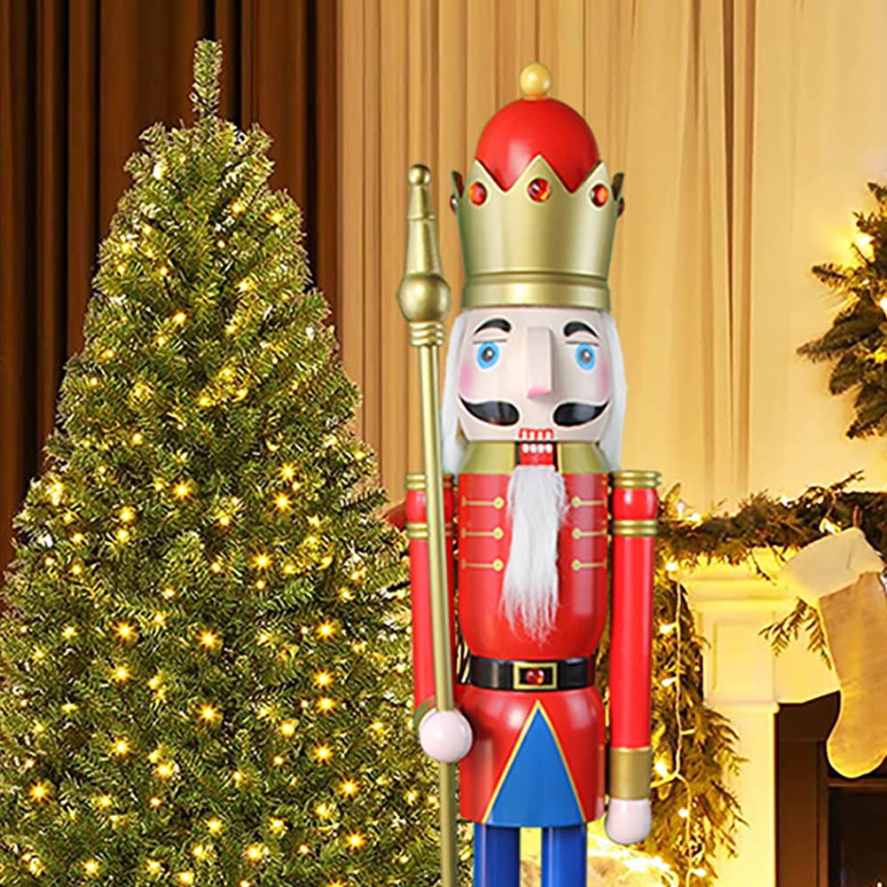 120Cm 48" 4Ft Gross/Giant Rot/Blau Weihnachten Ornament (Rote König K08)