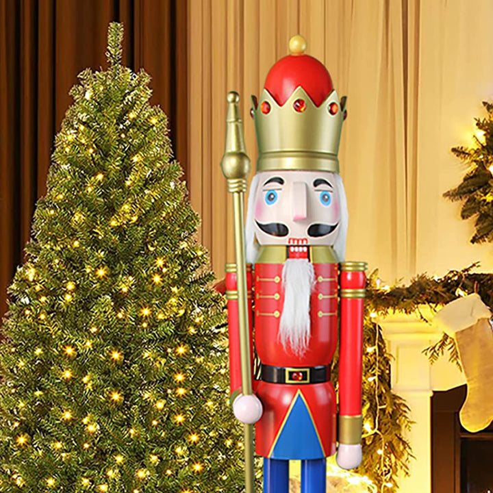120Cm 48" 4Ft Gross/Giant Rot/Blau Weihnachten Ornament (Rote König K08)