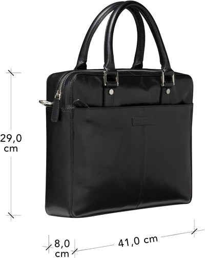 dbramante1928 - Rosenborg Laptoptasche 16 Zoll für Damen und Herren - Tasche mit strukturierten Lede