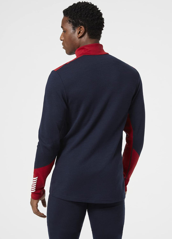 Herren Helly Hansen Lifa Merino Midweight 1/2 Zip, Marineblau, M