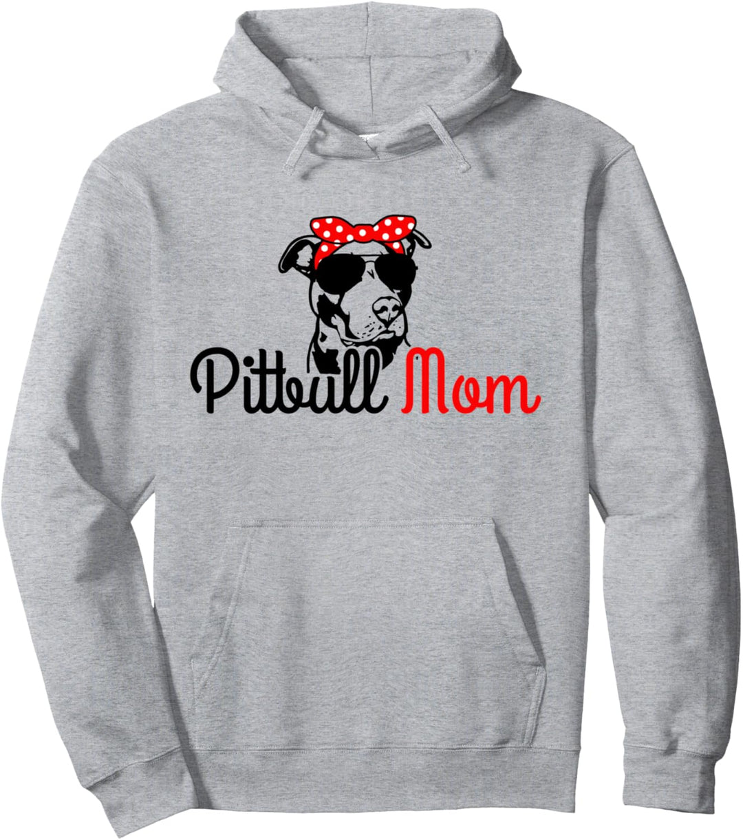 Pitbull Mom Vintage Lustig Hund Pitbull Pullover Hoodie