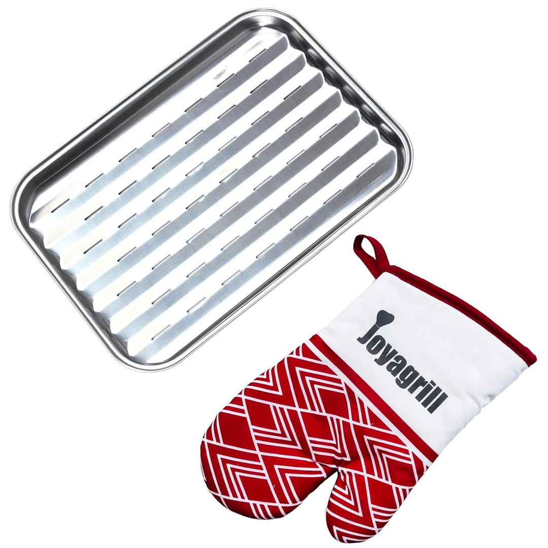 Cook Pan 34X24cm Grillpfanne aus Edelstahl, Grillplatte für Küche und Barbecue mit hitzebeständigem