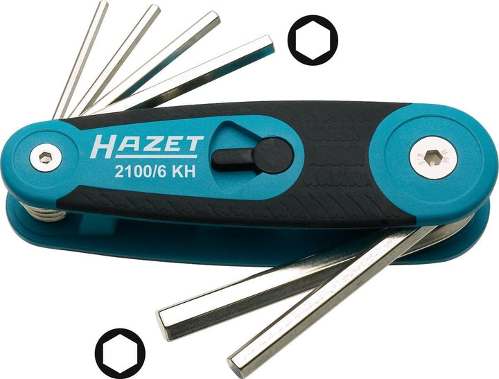 HAZET Winkelschraubendreher-Satz 2100/6Kh , Innensechskant-Profil, 6-teilig, Schlüsselweiten: 2,5;3,