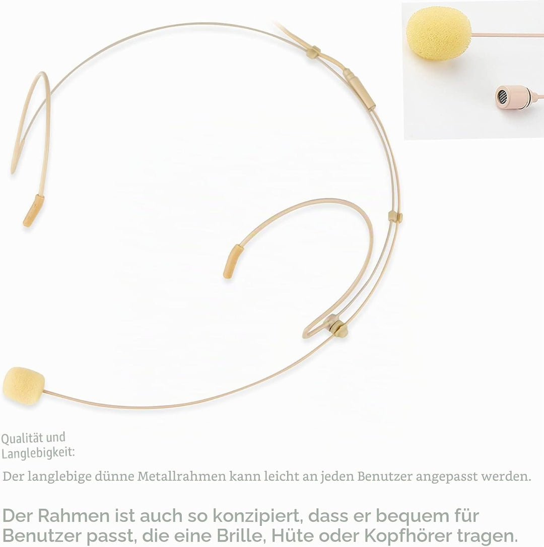 Headset Mikrofon Professionelles Ohrhörer-Kondensatormikrofon zum Über-Ohr-Hängen, Kompatibel mit AK