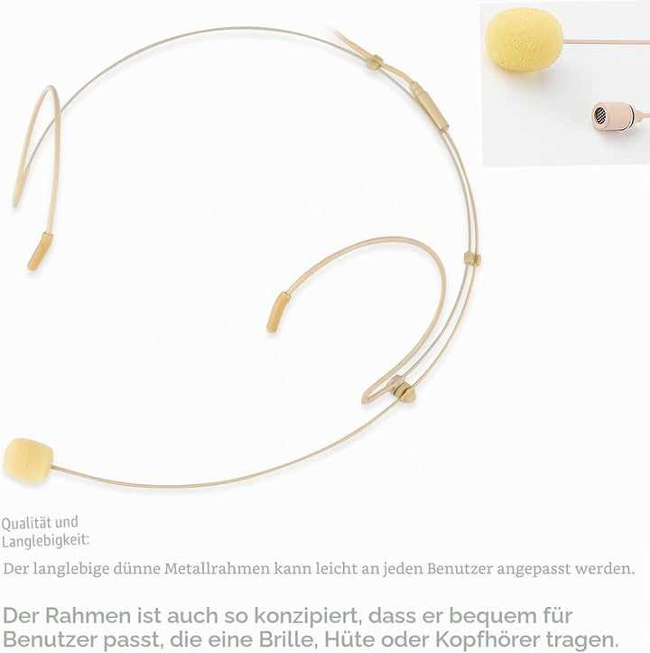 Headset Mikrofon Professionelles Ohrhörer-Kondensatormikrofon zum Über-Ohr-Hängen, Kompatibel mit AK
