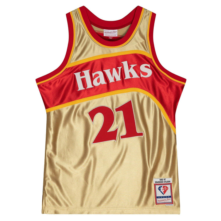 Mitchell & Ness NBA 75th Anniversary Swingman Jersey - Gold S Atlanta Hawks, S Atlanta Hawks