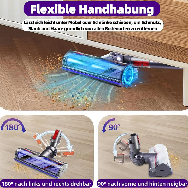 Torque Drive Bodendüse für Dyson V10 V11 V15, Anti-Tangle Elektrische Bodenbürste mit Direktantrieb,