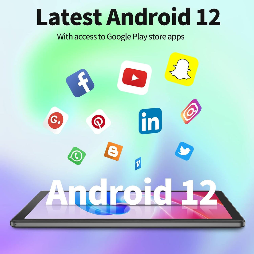 PRITOM 10 inch Android 12 Tablet,2GB RAM, 32GB ROM, 6000Mah, Expand to 512GB, 6000Mah, Quad Core Pro