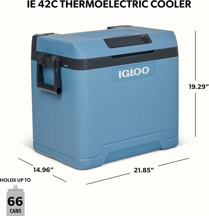 IGLOO IP42C Passiv‑Kühlbox 42l eisblau – robuste Thermobox für Camping 44 L Blau, 44 L Blau