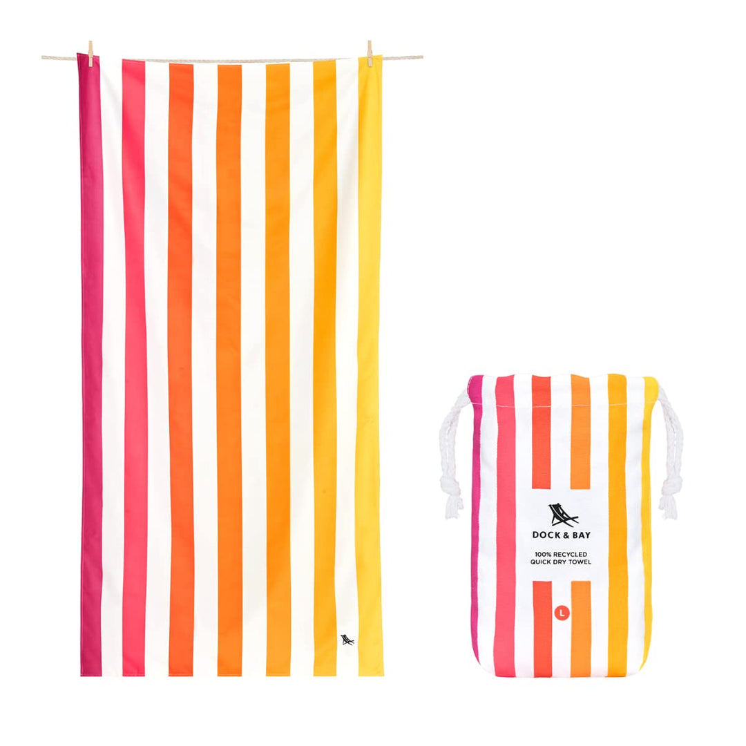 Dock & Bay Strandhandtuch - Schnell trocknende Mikrofaser, ohne Sand - Kompakt, Leicht - 100% recyce