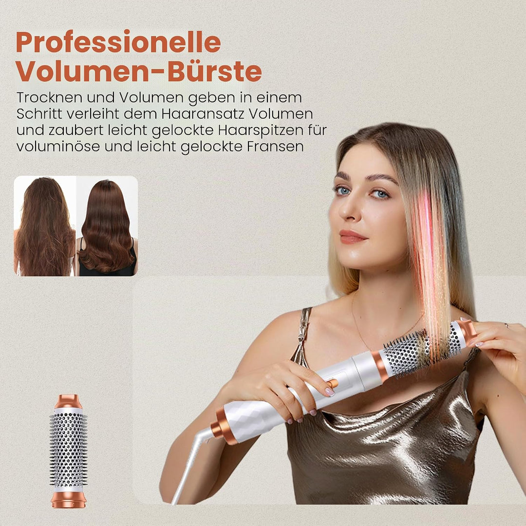 Hair Styler Set 5 in 1 Hairstyler 5 in 1 mit Rundbürstenföhn, Warmluftbürste, Föhnbürste, Haartrockn