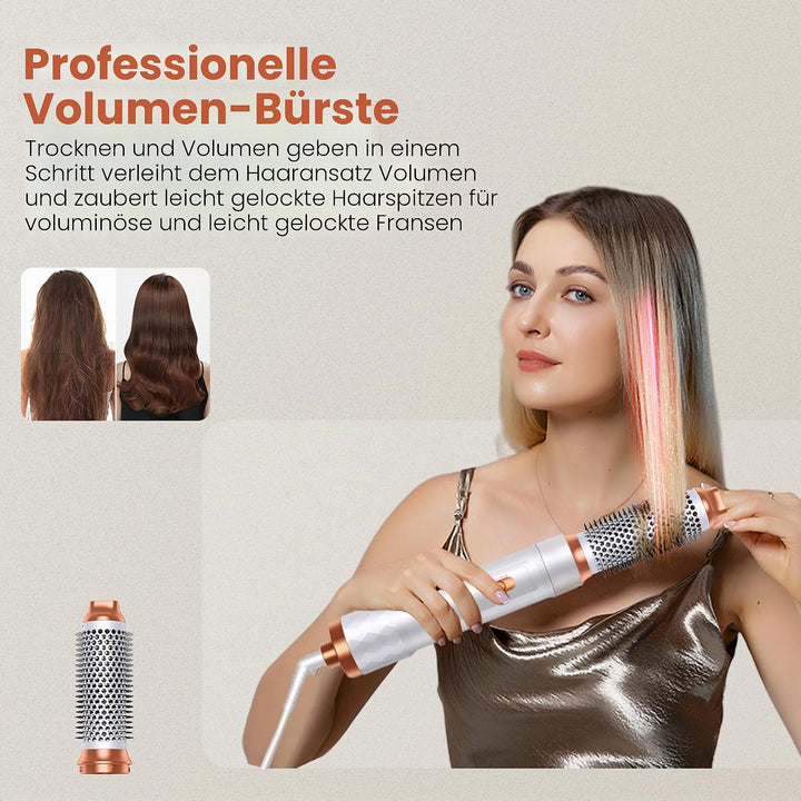 Hair Styler Set 5 in 1 Hairstyler 5 in 1 mit Rundbürstenföhn, Warmluftbürste, Föhnbürste, Haartrockn