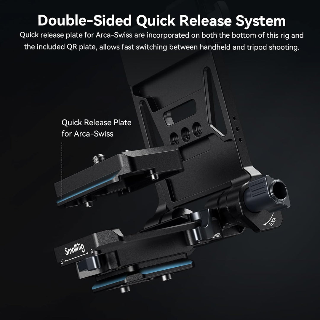 SMALLRIG V-Mount Battery Plate, V-Lock-Akku Mounting Plate mit Schnellwechselplatte für Arca, Brustp
