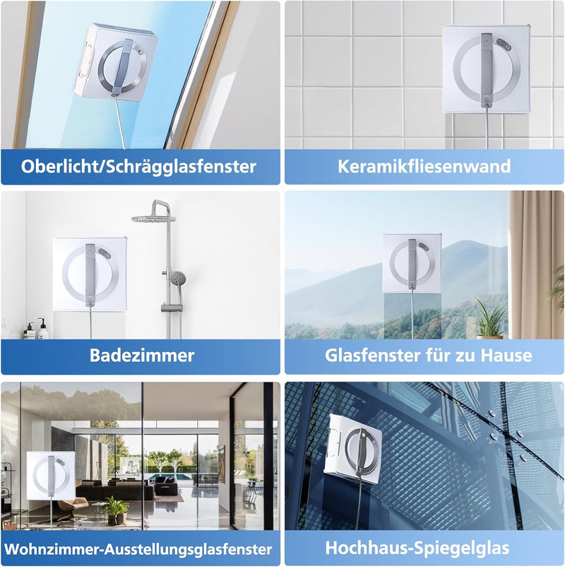 6 Stück Reinigungspad für Ecovacs Winbot W1 / W1 Pro / W2 / W2 Omni Fensterputzroboter, Fensterreini