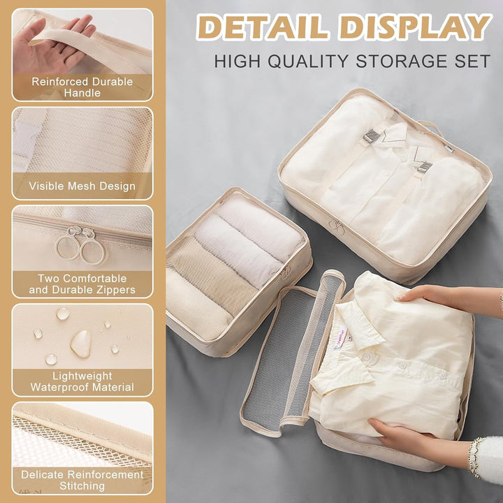 Koffer Organizer Set 13-teilig, Wasserdicht Packing Cubes, Multifunktionale Travel Packwürfel, Koffe
