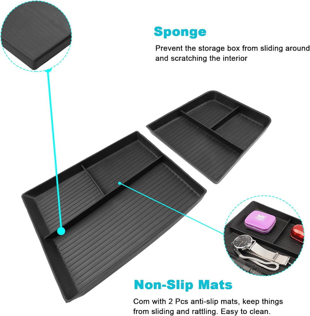 [4 Stück] CDEFG Kompatibel mit Skoda Enyaq iV 2021 2022 2023 Mittelkonsole Organizer Aufbewahrungsbo