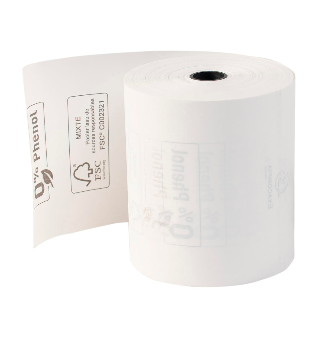Exacompta 43818E 30er Pack Thermopapierrollen 1-lagig Breite: 80mm, Länge: 76m, Durchmesser Kern: 12