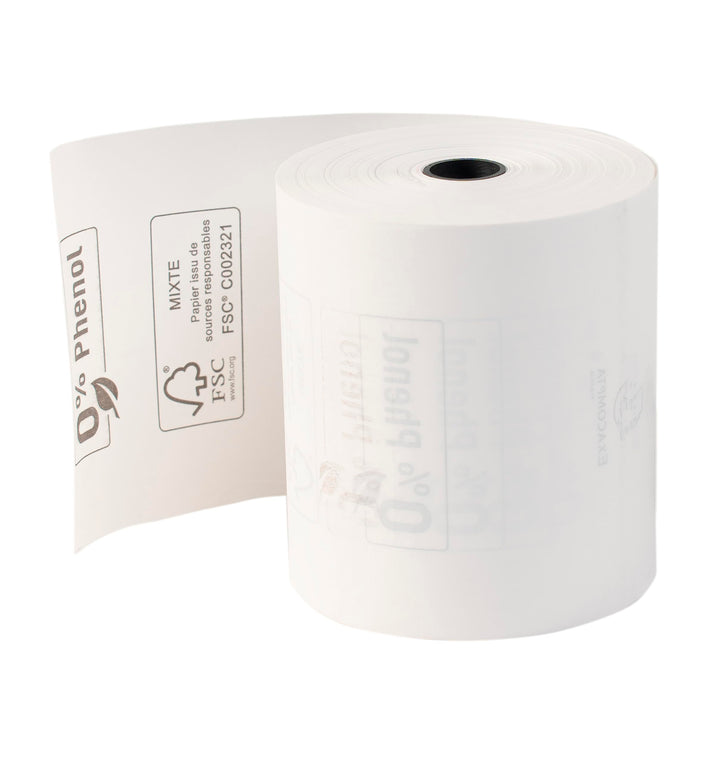 Exacompta 43818E 30er Pack Thermopapierrollen 1-lagig Breite: 80mm, Länge: 76m, Durchmesser Kern: 12