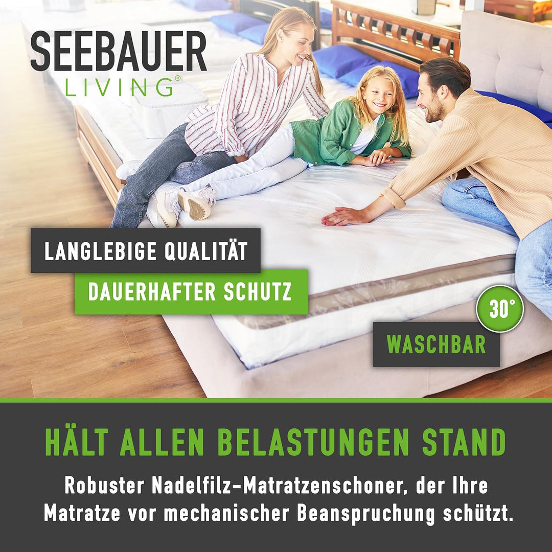 SEEBAUER Living Matratzenschoner Filzschoner für Lattenrost (80 x 220 cm) Matratzenunterlage Antirut