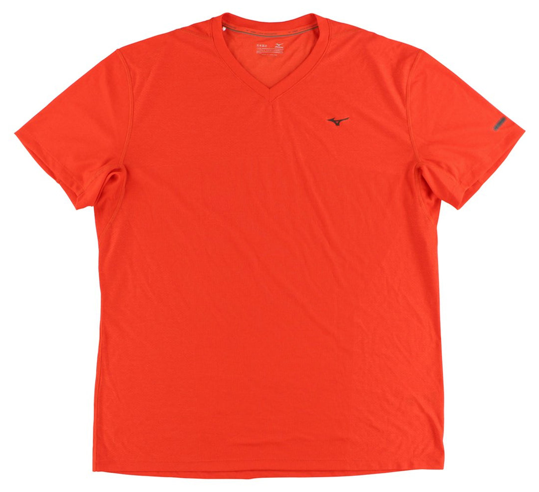 Mizuno Atmungsaktives Thermo-Shirt für Herren, Body-Mapping, kurzärmelig XL Dunkelgrauer Schiefer.,