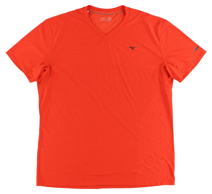 Mizuno Atmungsaktives Thermo-Shirt für Herren, Body-Mapping, kurzärmelig XL Dunkelgrauer Schiefer.,