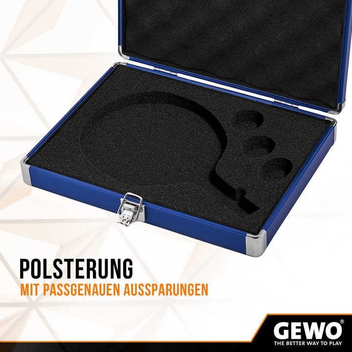 GEWO Schlägerkoffer Alu-Safe - Tischtennis Alukoffer mit Schaumstoff für geschützten Transport und s