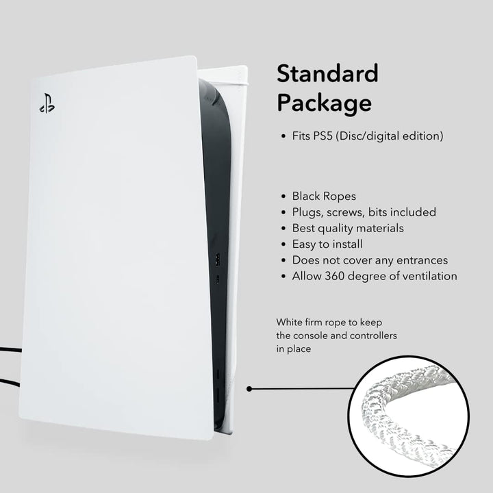 PS5 Wall Mount by FLOATING GRIP - White