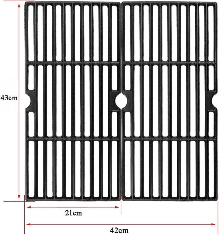GFTIME 43 x 21CM Gusseisen Grillrost für Enders Boston 3, Enders Monroe 3 Pro, Barbecook Siesta 310,