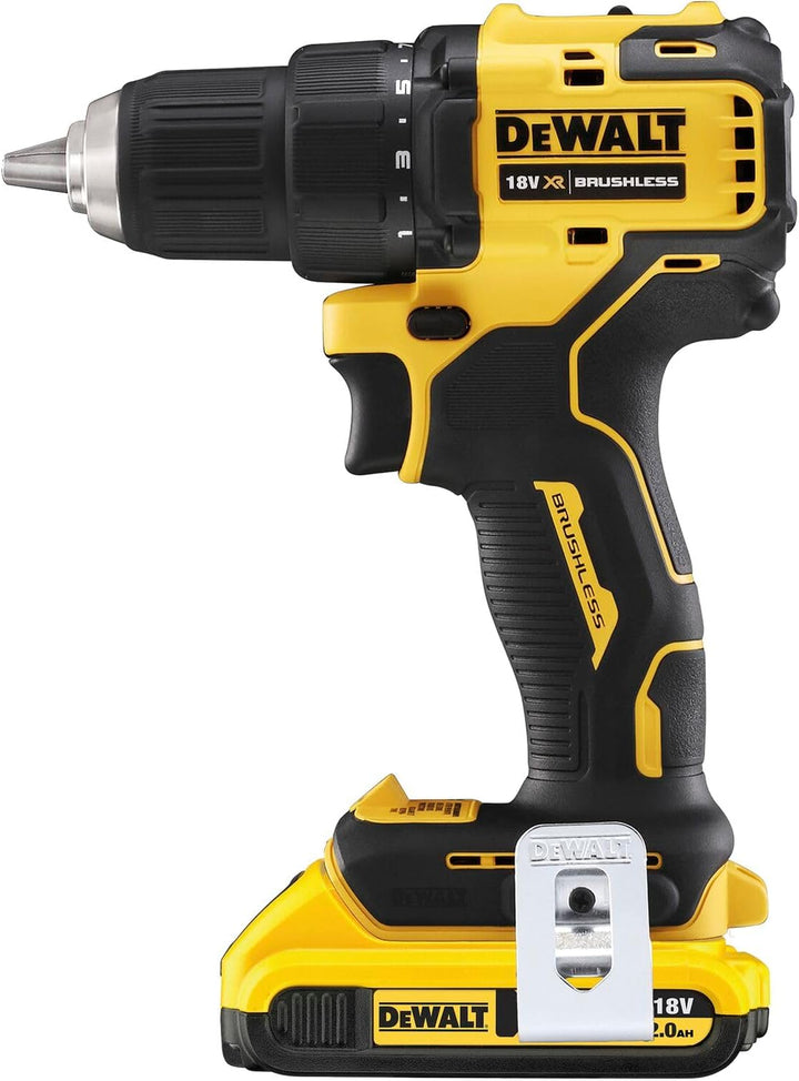 Dewalt 18V XR 2-Gang Akku-Bohrschrauber DCD708D2T (bürstenloses Vollmetall-Getriebe, 13 mm Vollmetal