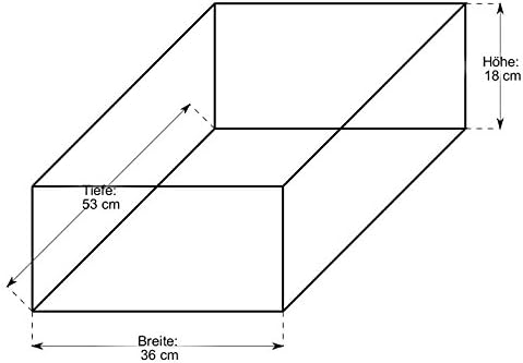 Einkaufskorb rechteckig, braun, T 53cm x B 36cm x H 18cm, T 53cm x B 36cm x H 18cm