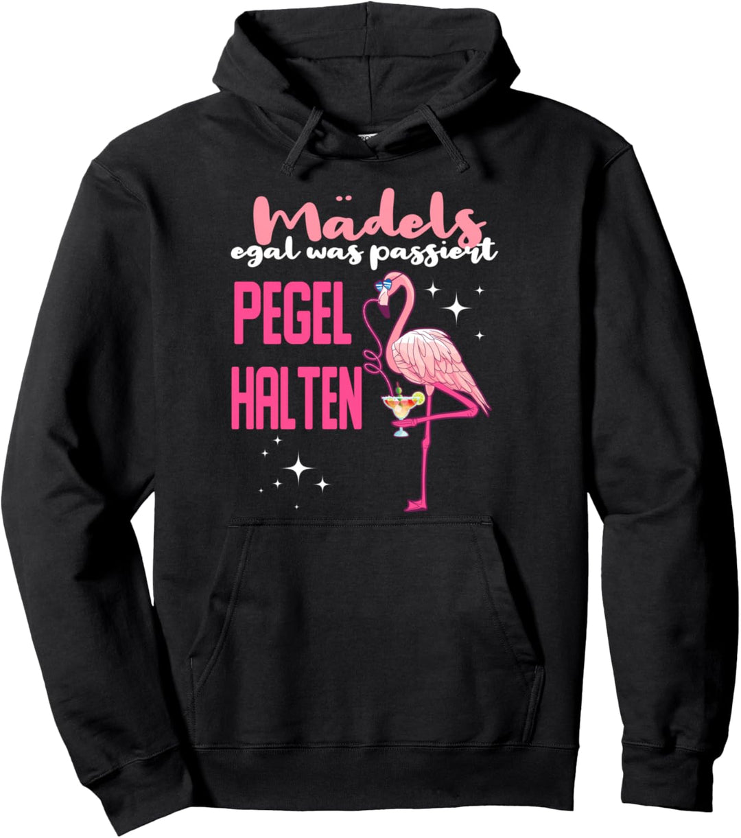 egal was passiert pegel halten Flamingo Party JGA Saufen Pullover Hoodie