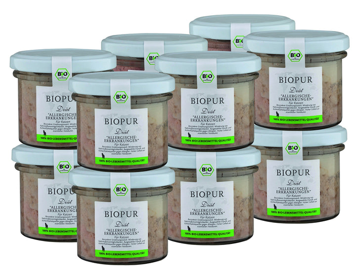 Bio Diät-Katzenfutter bei Allergischen-Erkrankungen für Katzen 12x100g